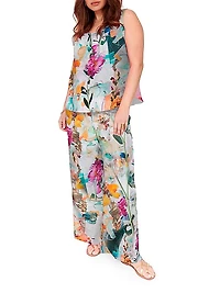 Sofia Stretch Silk Palazzo Pants