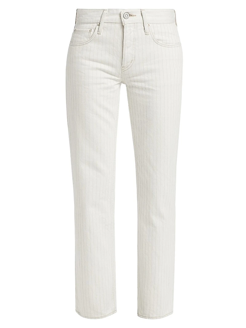 Elmora Pinstriped Straight Jeans