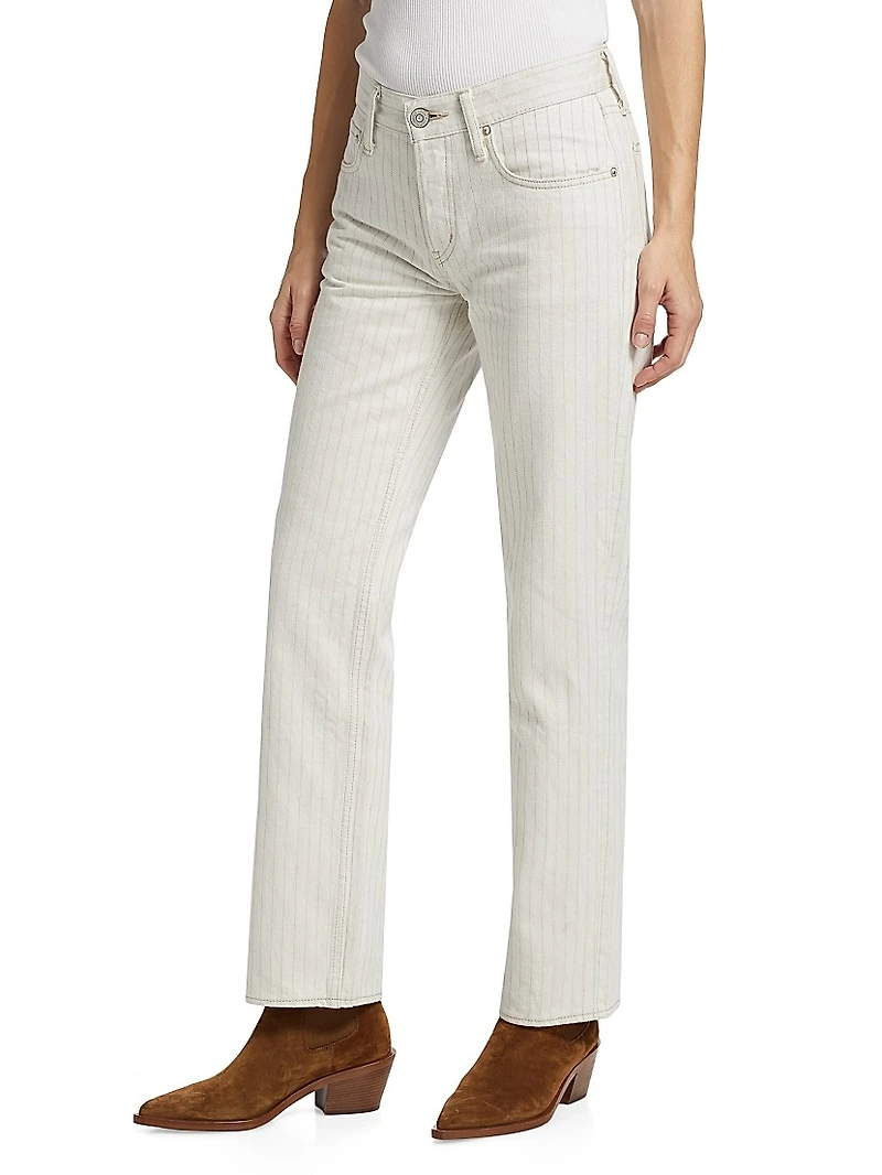Elmora Pinstriped Straight Jeans