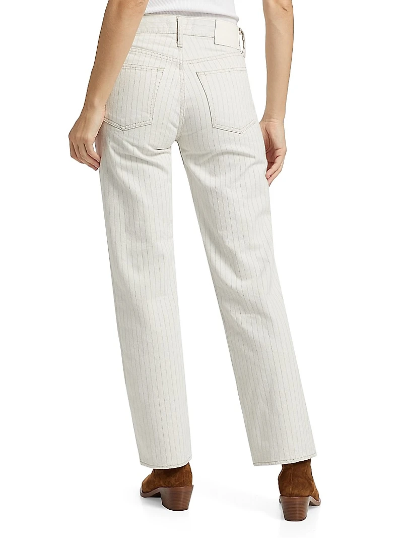 Elmora Pinstriped Straight Jeans