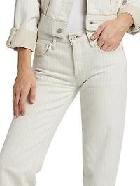 Elmora Pinstriped Straight Jeans