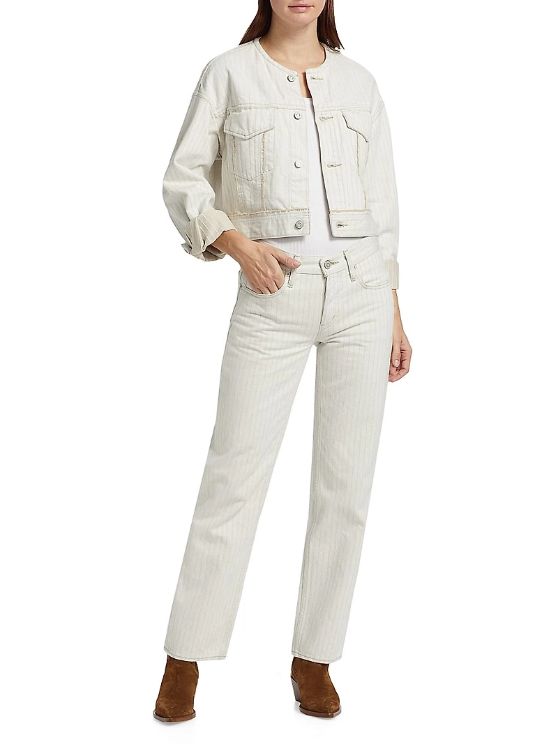 Elmora Pinstriped Straight Jeans