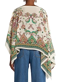 Paisley Silk Drape Top