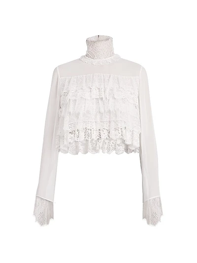 Lace Ruffle Crop Top