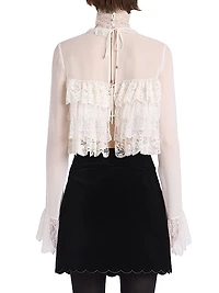 Lace Ruffle Crop Top