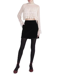 Lace Ruffle Crop Top