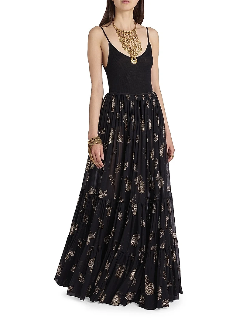 Jacquard Maxi Skirt