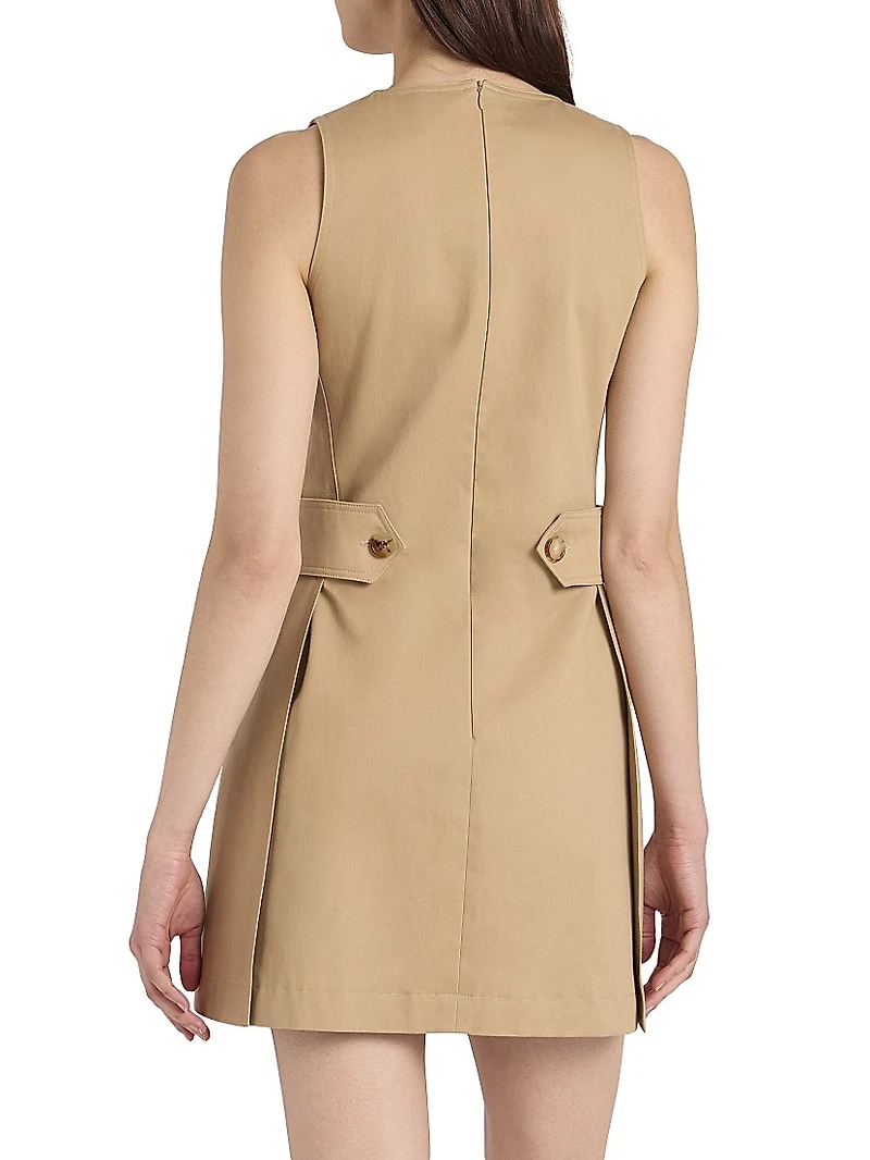 Cotton Lace-Up Minidress
