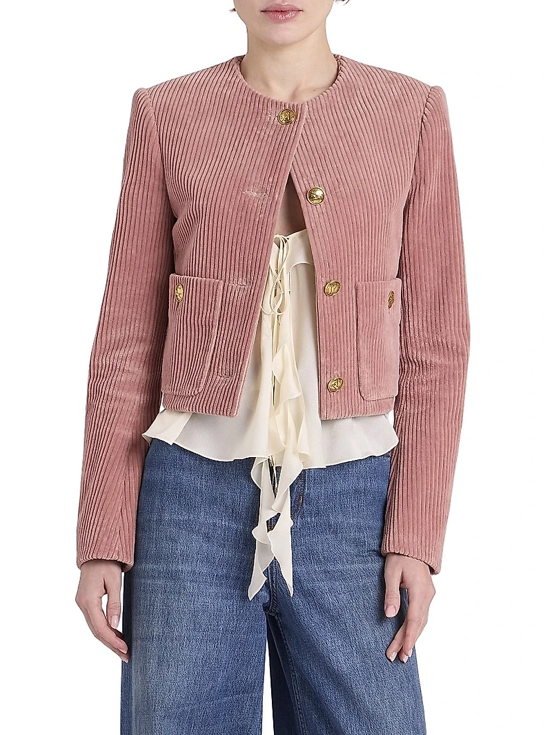 Corduroy Cropped Jacket