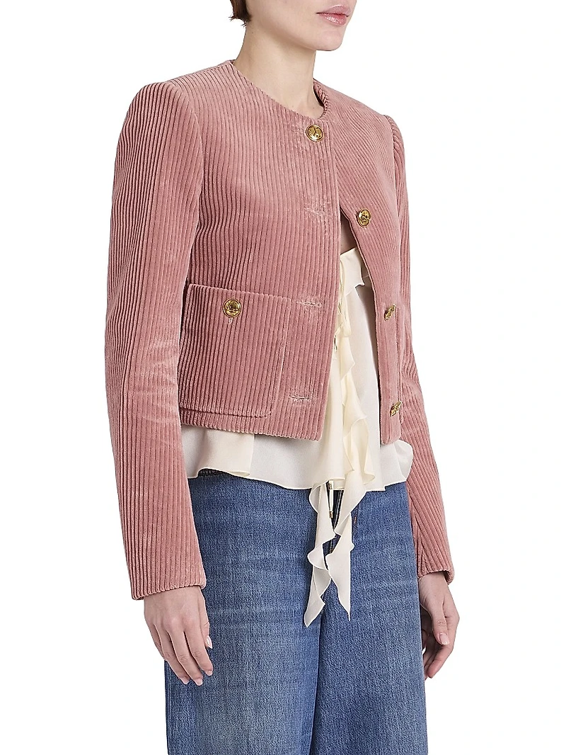Corduroy Cropped Jacket