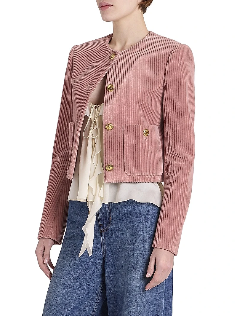 Corduroy Cropped Jacket