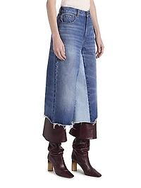 Denim Wide-Leg Culottes