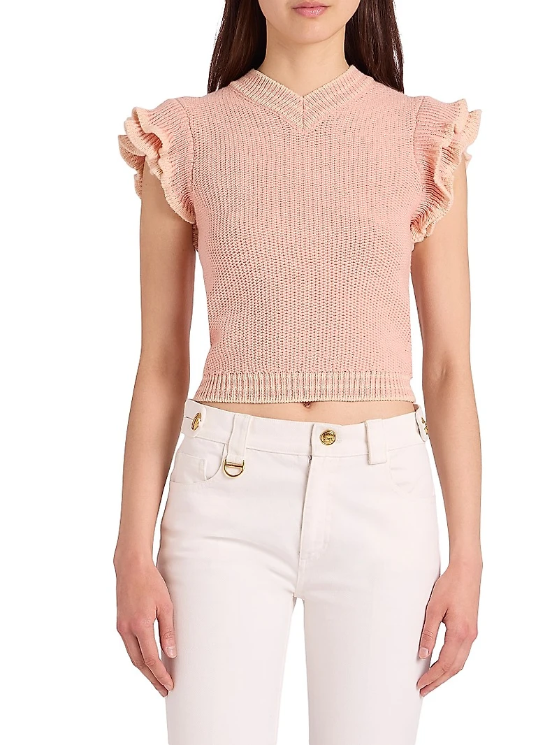 Wool Knit Crop Top