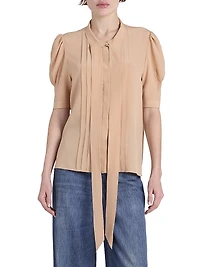 Silk Tie neck Blouse