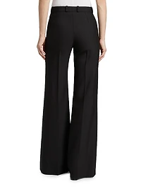 Wool High-Rise Flare Pants