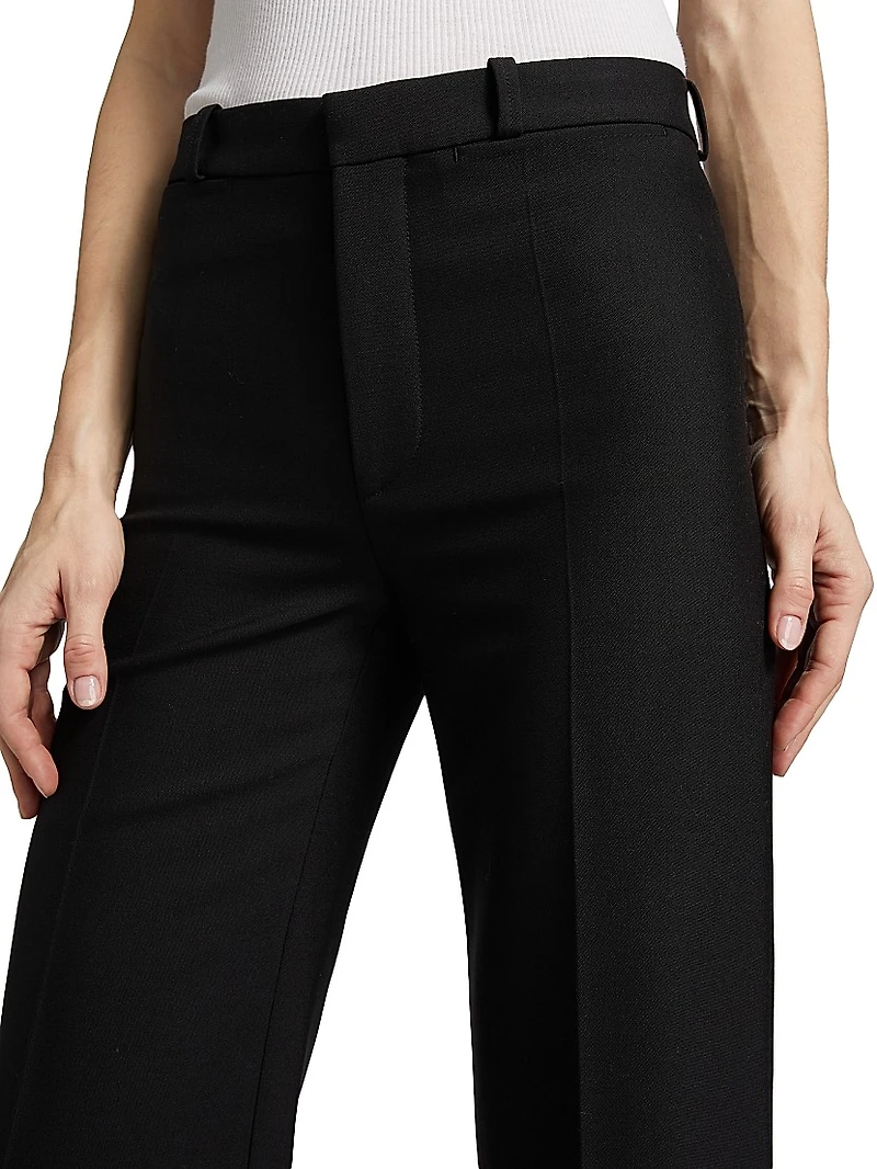 Wool High-Rise Flare Pants