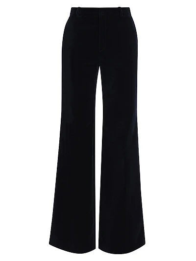 Cotton Velvet Flared Pants