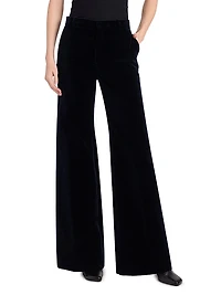 Cotton Velvet Flared Pants