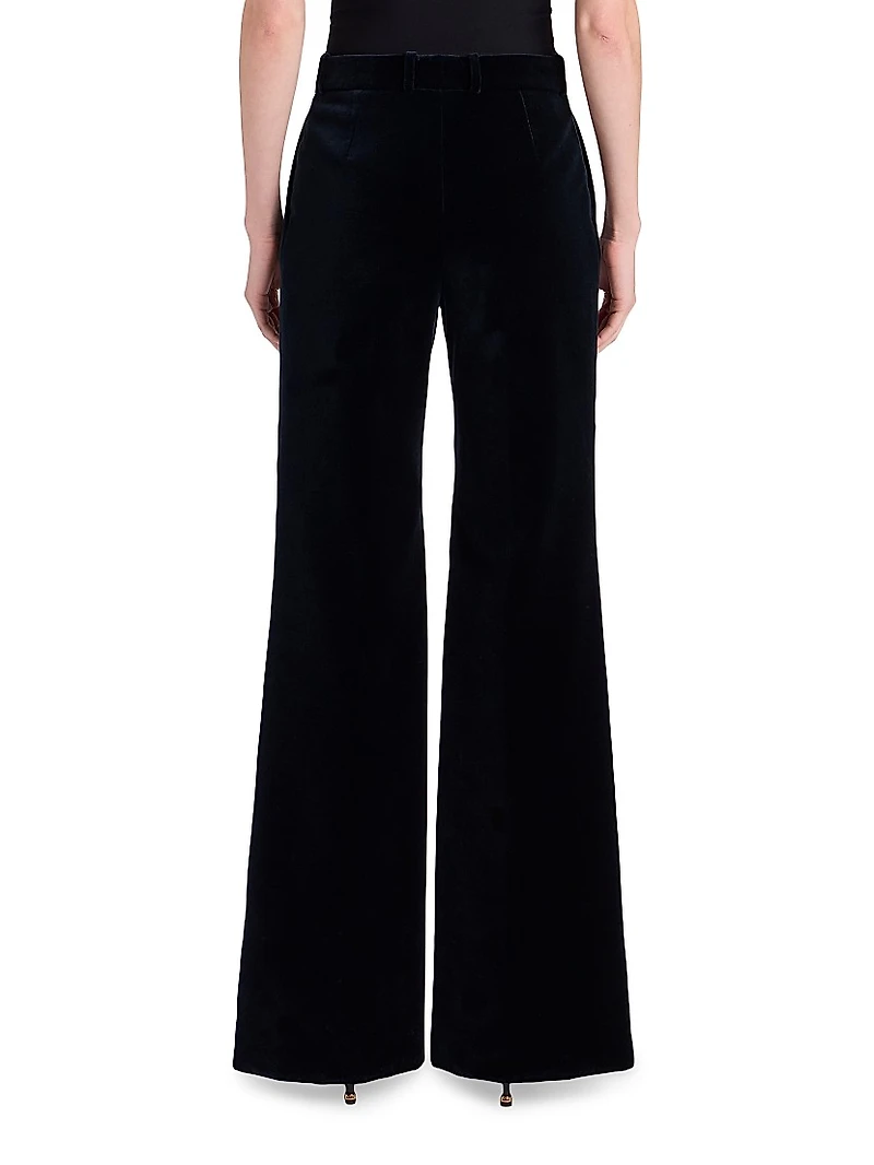 Cotton Velvet Flared Pants