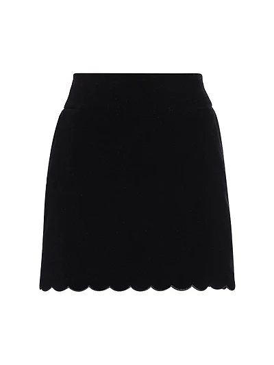 Cotton Velvet Miniskirt