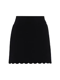 Cotton Velvet Miniskirt
