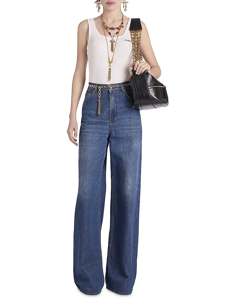 Logo Cotton Rib-Knit Tank Top