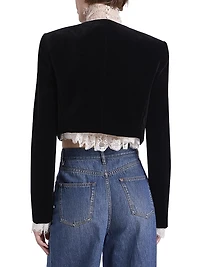 Cotton Velvet Crop Jacket