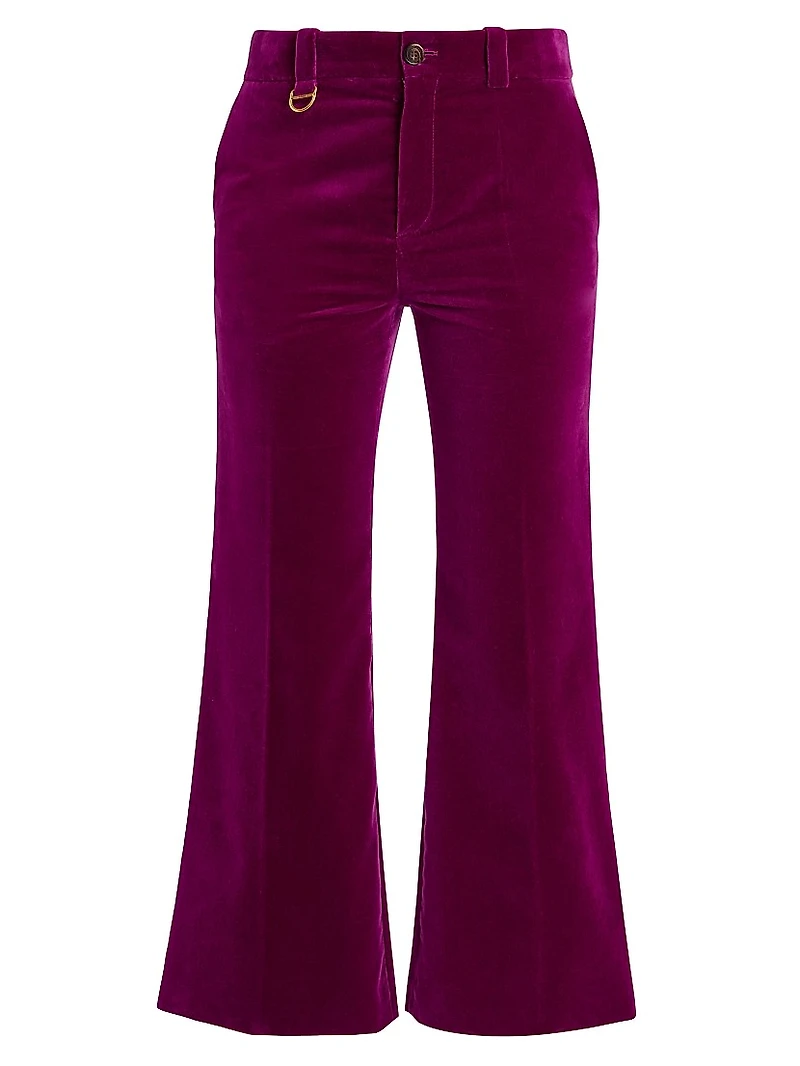 Cotton Velvet Crop Pants