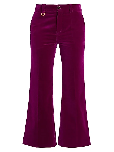 Cotton Velvet Crop Pants