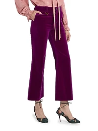 Cotton Velvet Crop Pants