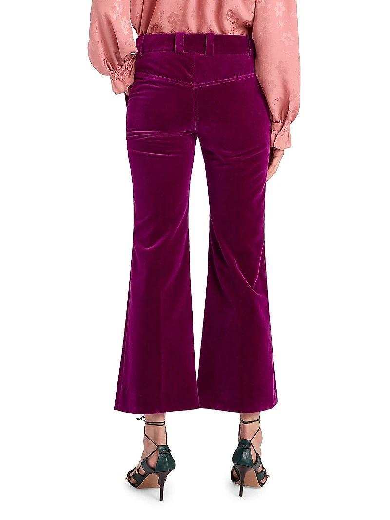 Cotton Velvet Crop Pants