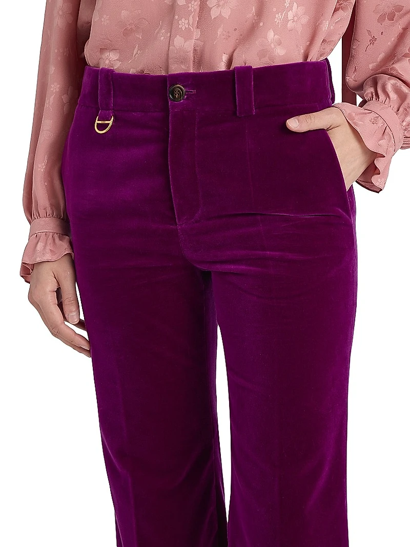 Cotton Velvet Crop Pants