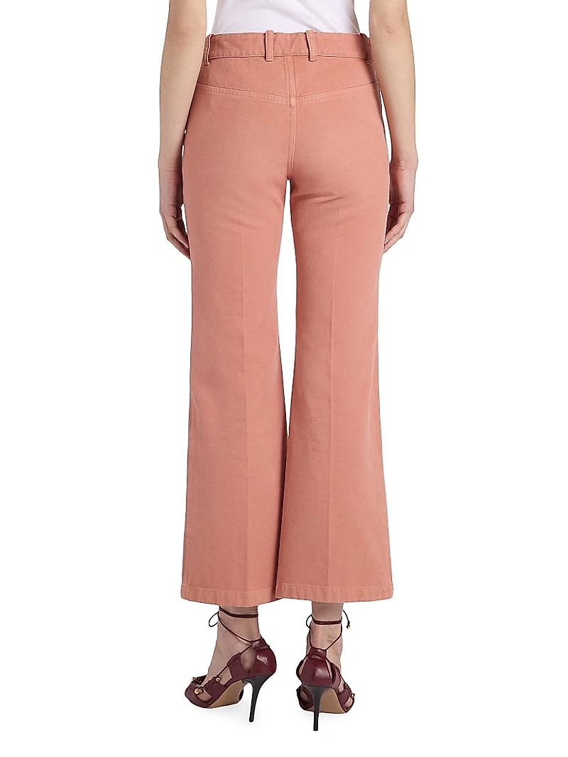 Cotton Slim Cropped Pants