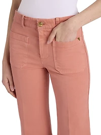 Cotton Slim Cropped Pants