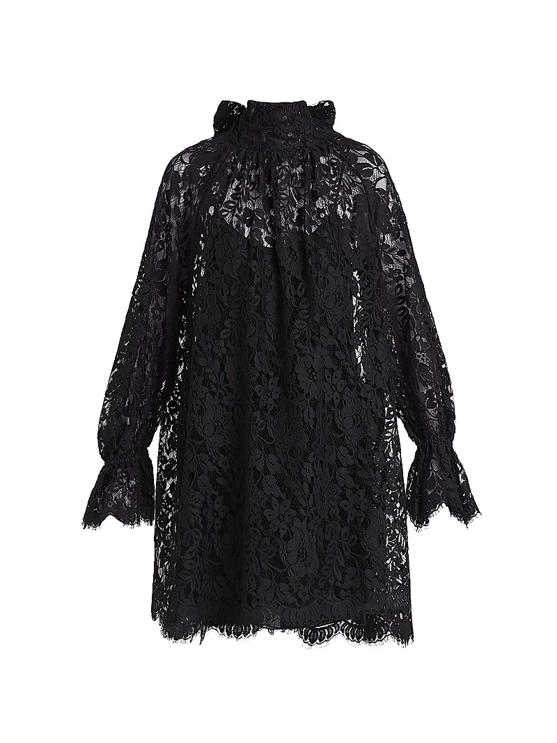 Lace Turtleneck Minidress