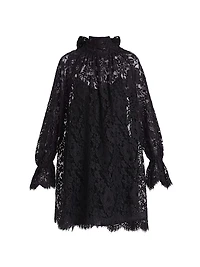 Lace Turtleneck Minidress