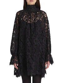 Lace Turtleneck Minidress