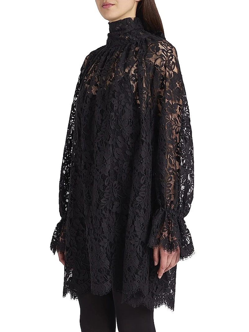 Lace Turtleneck Minidress