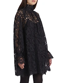 Lace Turtleneck Minidress