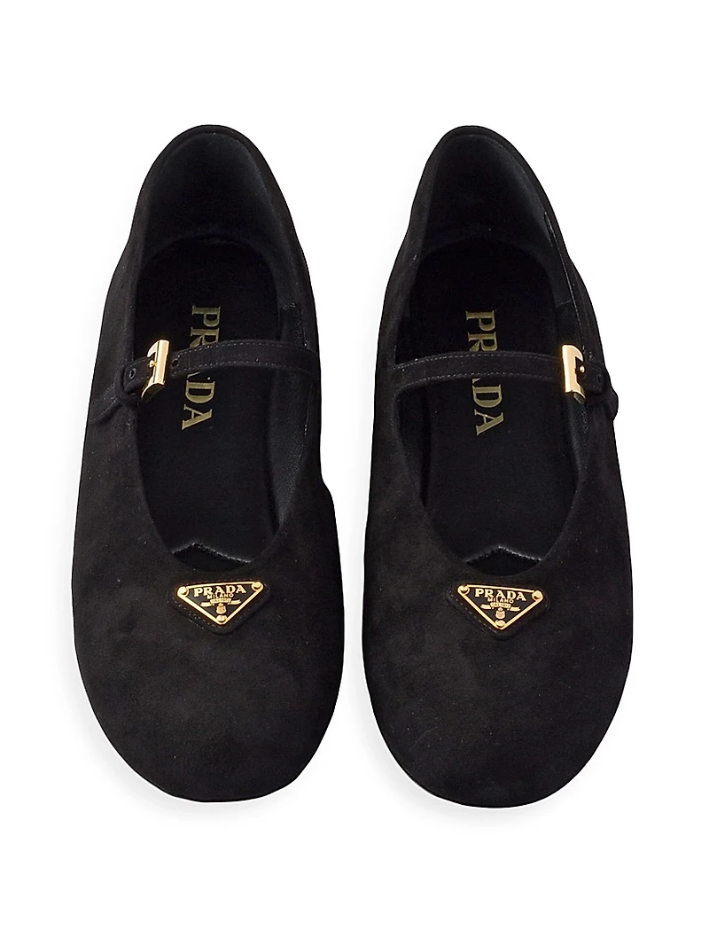 Suede Ballerinas