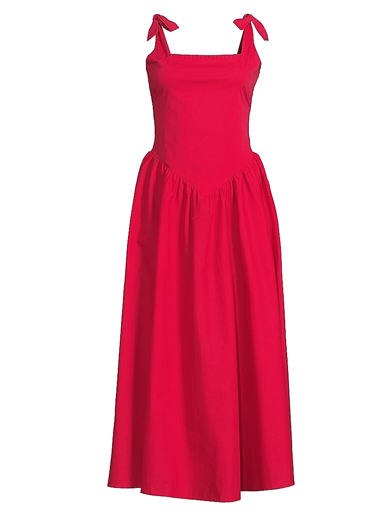 Harlow Stretch Poplin Maxi Dress