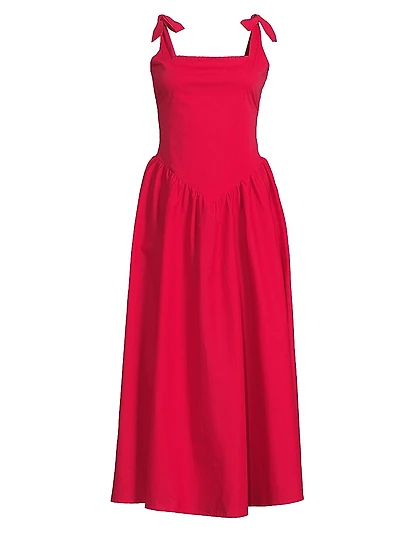 Harlow Stretch Poplin Maxi Dress