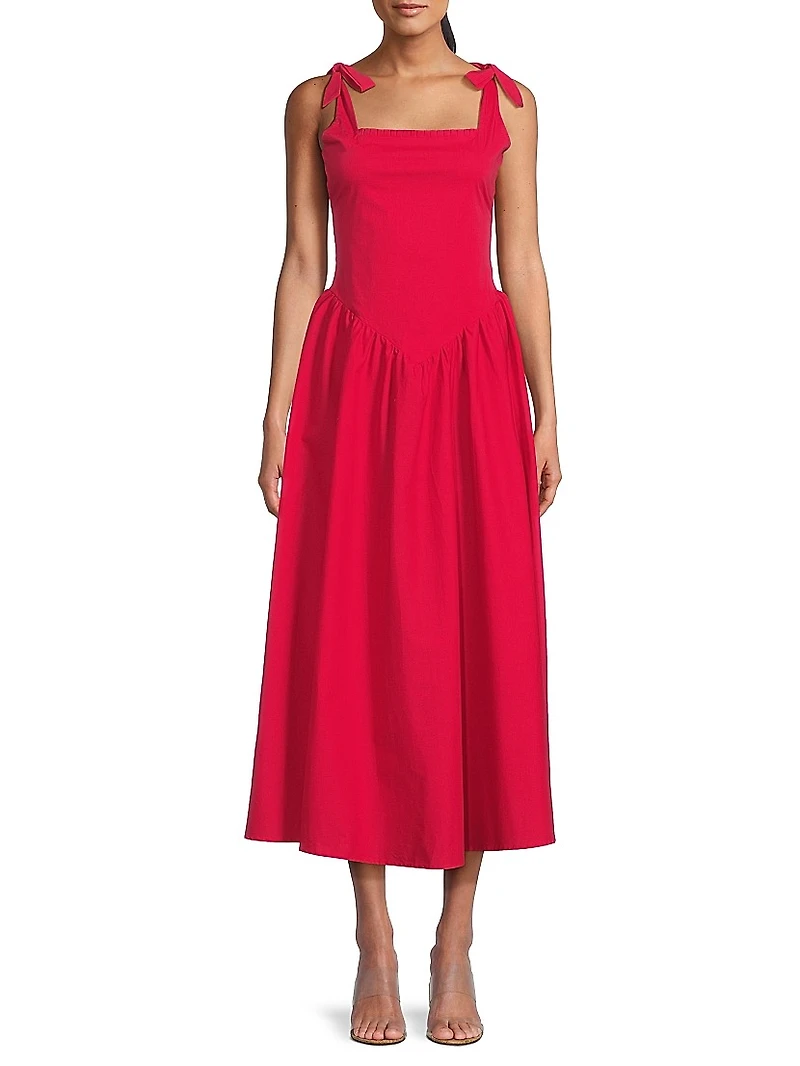 Harlow Stretch Poplin Maxi Dress