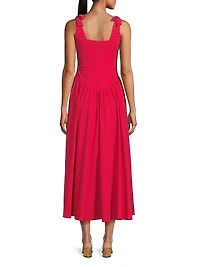 Harlow Stretch Poplin Maxi Dress
