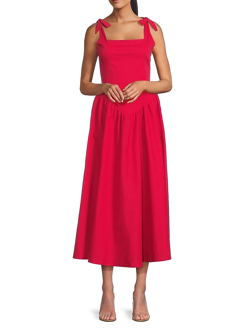 Harlow Stretch Poplin Maxi Dress