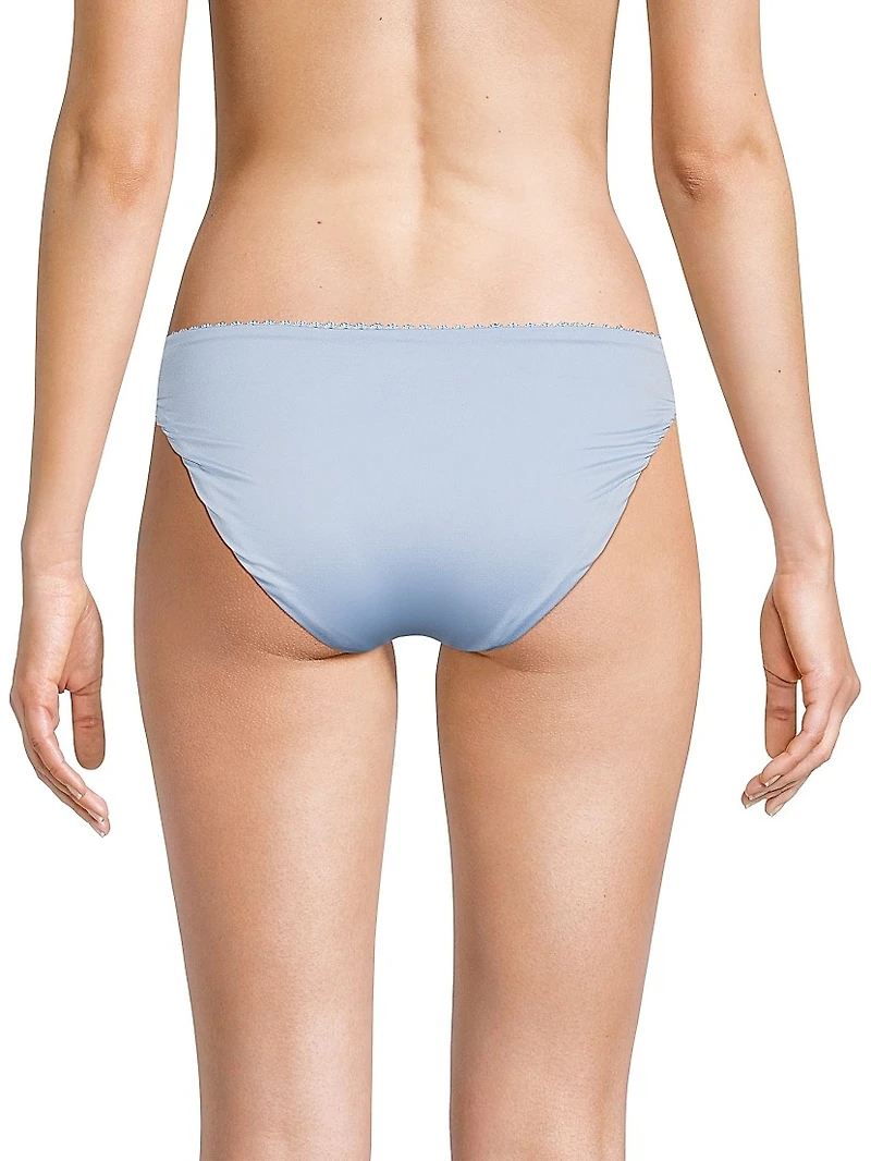 Millie Pleated V-Cut Bikini Bottom