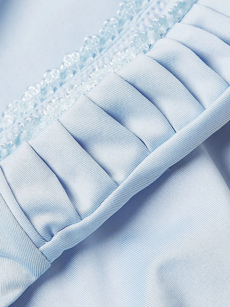 Millie Pleated V-Cut Bikini Bottom