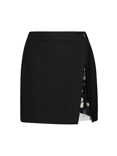 Noelia Peekaboo Crepe Miniskirt