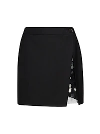 Noelia Peekaboo Crepe Miniskirt