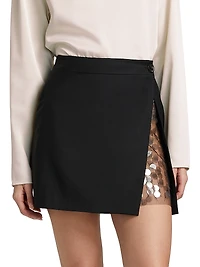 Noelia Peekaboo Crepe Miniskirt
